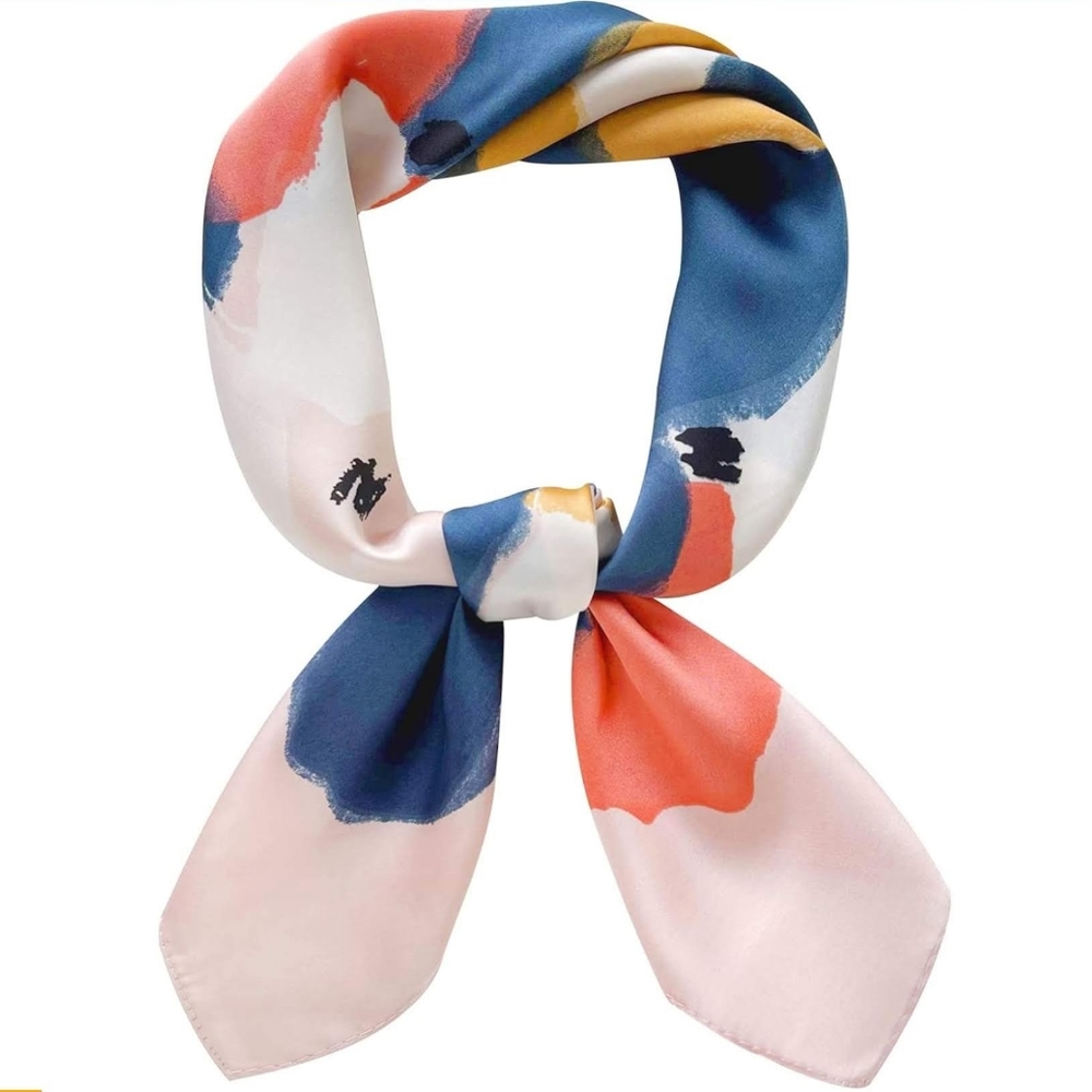 Brand New in Package Beautiful Silk Feeling Medium Square Scarf